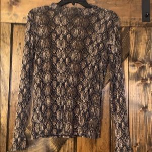 Snake Skin print long sleeve blouse.